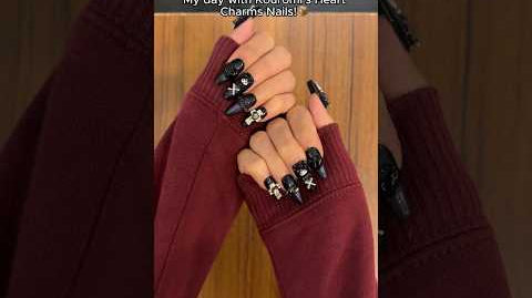 My day with Kouromi’s Heart Charms nails!📦#pressonnails #ellievincynails #packing #handmadenails