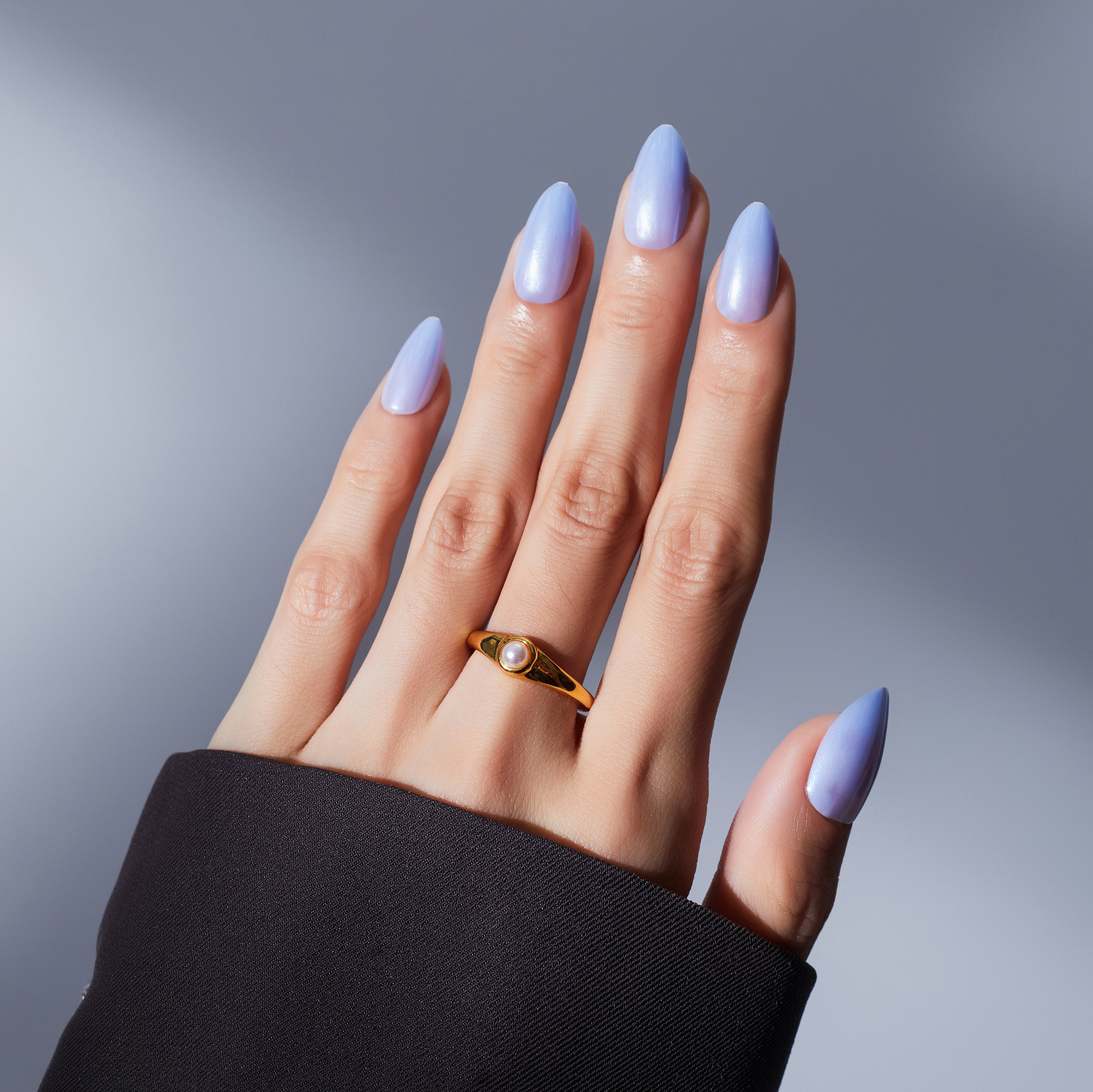 blue nails, blue glazed nails, blue chrome nails, press on nails, sky blue nails, glued on nails,ice blue nails, light blue nails, blue acrylic nails, sky blue nails