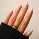 Baby Boomer Almond｜New,Ellie Vincy Press on Nails,Short  Almond,, Beige press on nails,28 pcs, False nails,Reusable,Glue on nails,Sticky on nails,Pop on nails