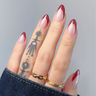 Kiss me | Glossy Red Almond Nails,Ellie Vincy Press on Nails,Short  Almond,Solid color, Red press on nails,28 pcs, False nails,Reusable,Glue on nails,Sticky on nails,Pop on nails